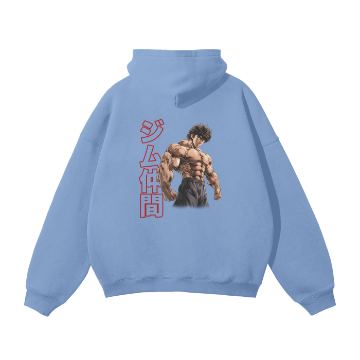 Gymbro Baki Pumpcover Hoodie__Baby Blue__Gymbro Clothing