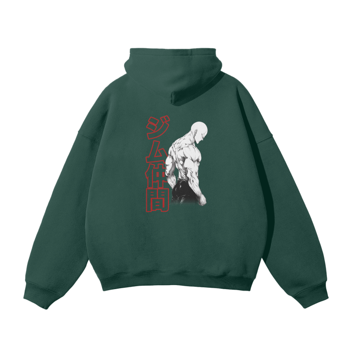 Gymbro One Punsh Man Pumpcover Hoodie__Green__Gymbro Clothing