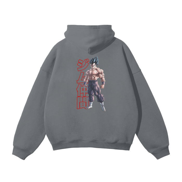 Gymbro Vegeta Pumpcover Hoodie__Gray__Gymbro Clothing