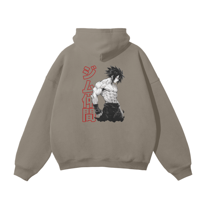 Gymbro Sasuke Pumpcover Hoodie__Mocha__Gymbro Clothing