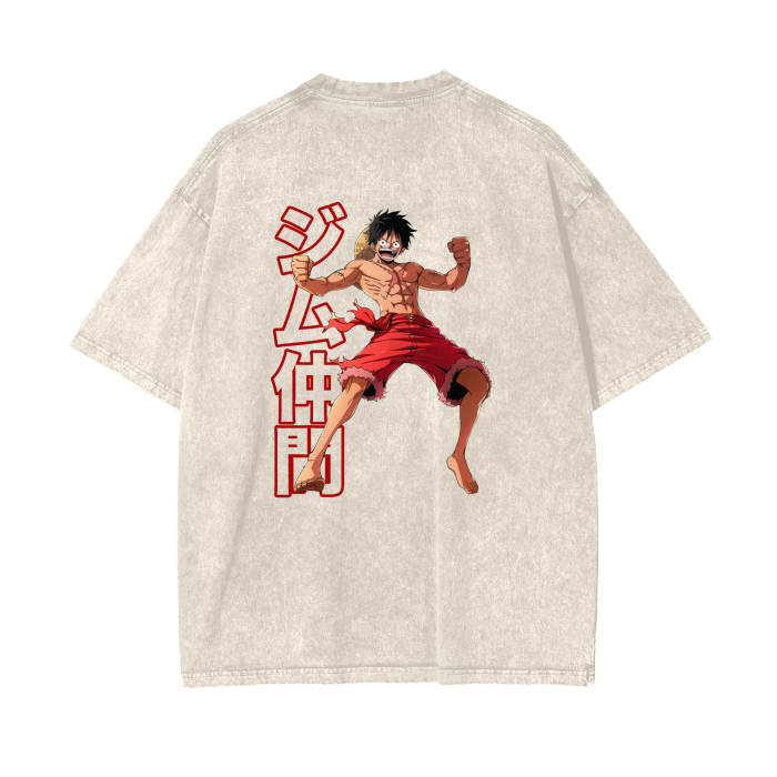 Gymbro Luffy Pumpcover Shirt__Off White__Gymbro Clothing