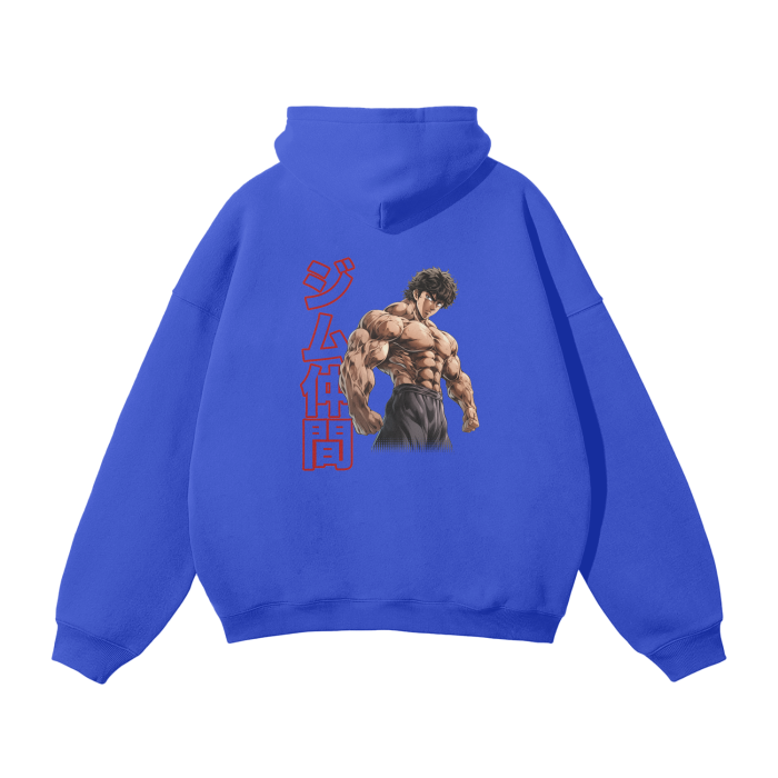 Gymbro Baki Pumpcover Hoodie__Blue__Gymbro Clothing