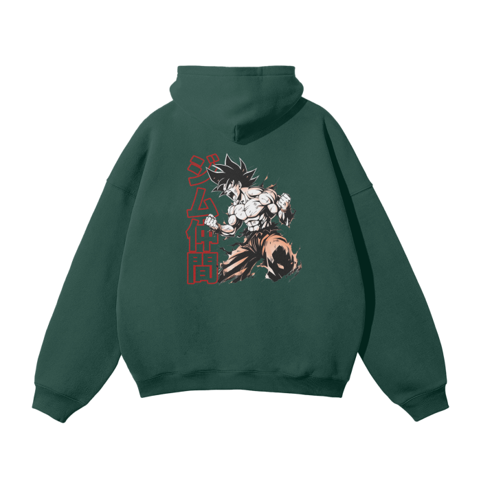 Gymbro Son Goku Pumpcover Hoodie__Green__Gymbro Clothing