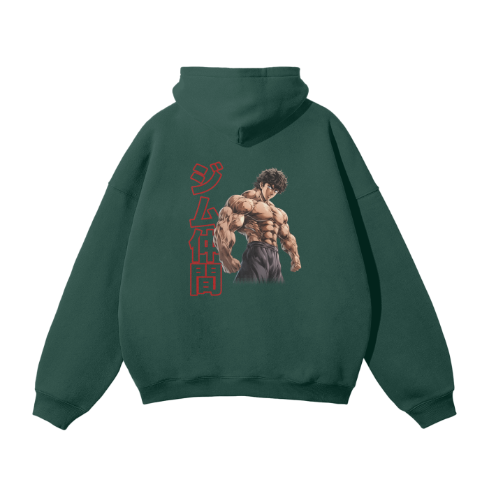 Gymbro Baki Pumpcover Hoodie__Green__Gymbro Clothing