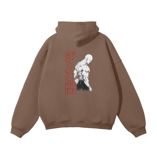 Gymbro One Punsh Man Pumpcover Hoodie__Light Brown__Gymbro Clothing