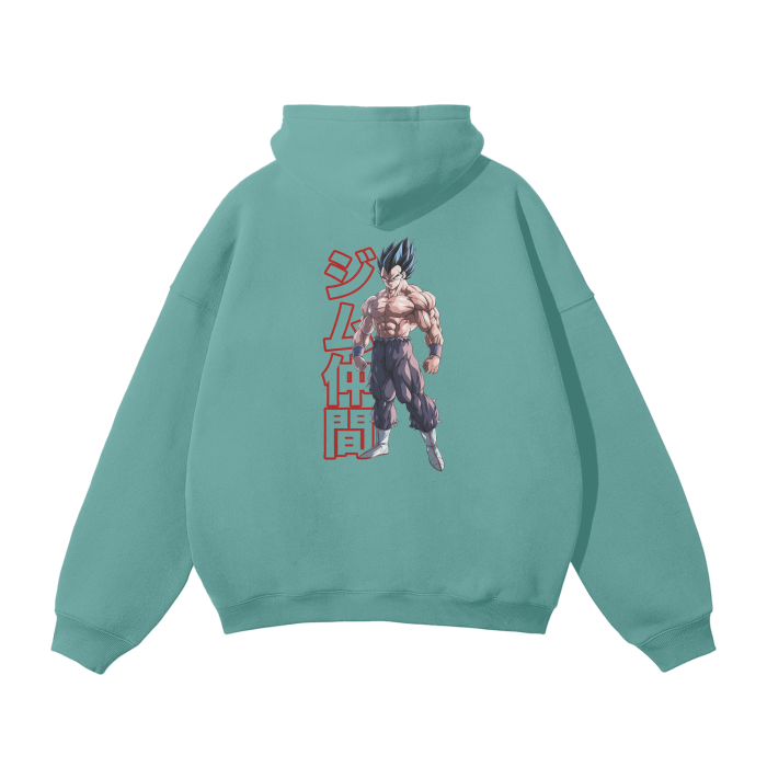 Gymbro Vegeta Pumpcover Hoodie__Turquoise__Gymbro Clothing