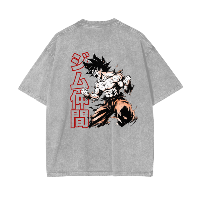 Gymbro Son Goku Pumpcover Shirt__Light Gray__Gymbro Clothing