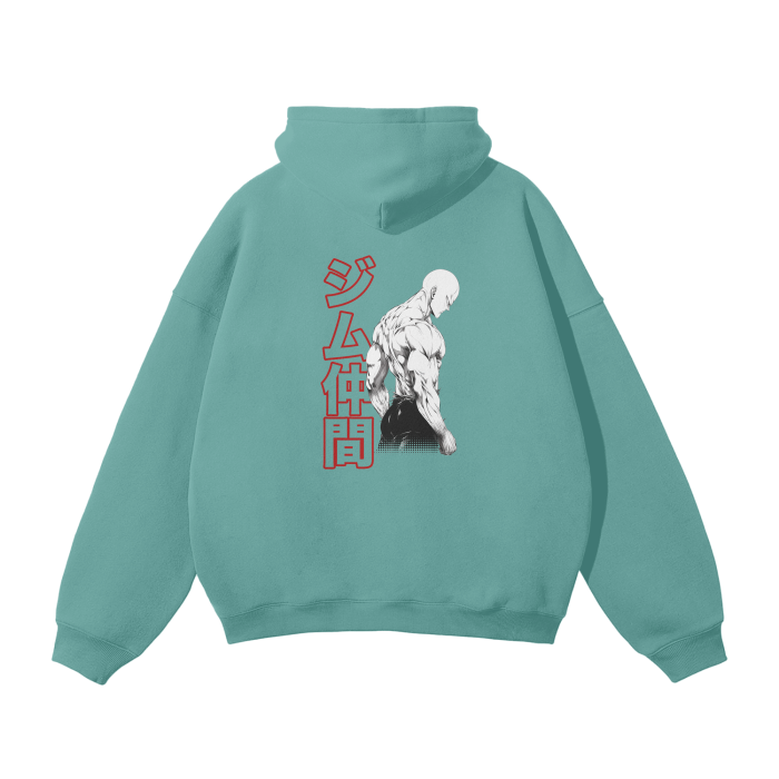 Gymbro One Punsh Man Pumpcover Hoodie__Turquoise__Gymbro Clothing