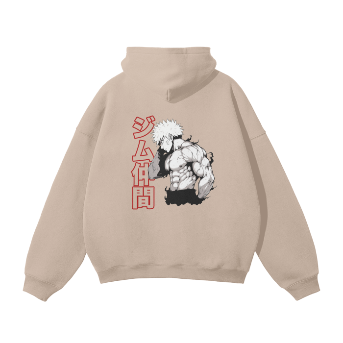 Gymbro Naruto Pumpcover Hoodie__Beige__Gymbro Clothing