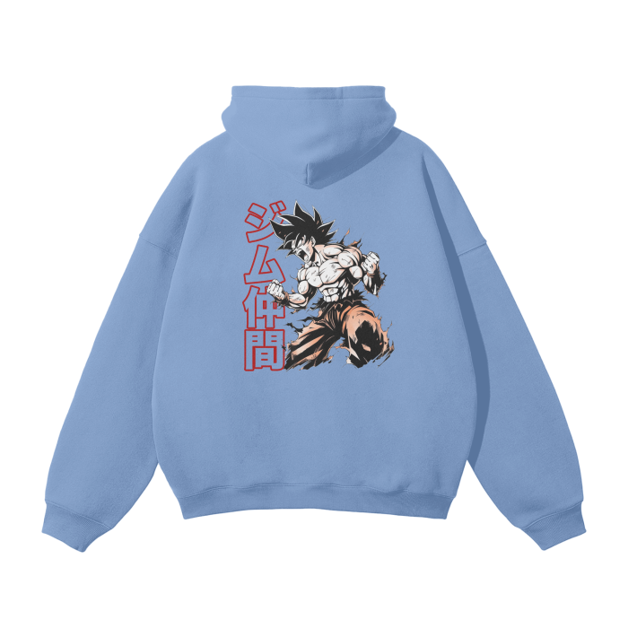 Gymbro Son Goku Pumpcover Hoodie__Baby Blue__Gymbro Clothing