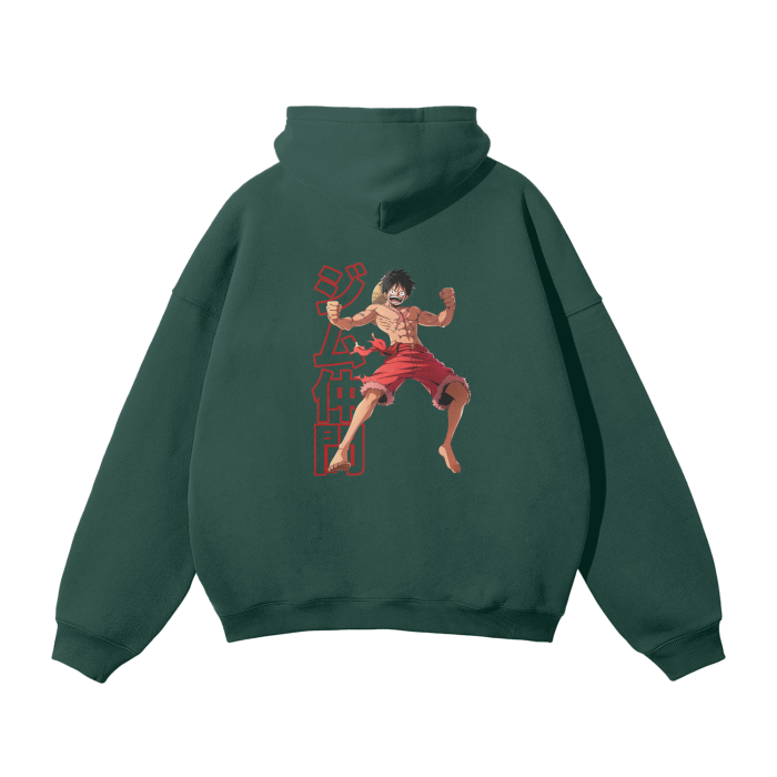 Gymbro Luffy Pumpcover Hoodie__Green__Gymbro Clothing