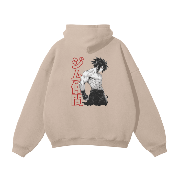 Gymbro Sasuke Pumpcover Hoodie__Beige__Gymbro Clothing