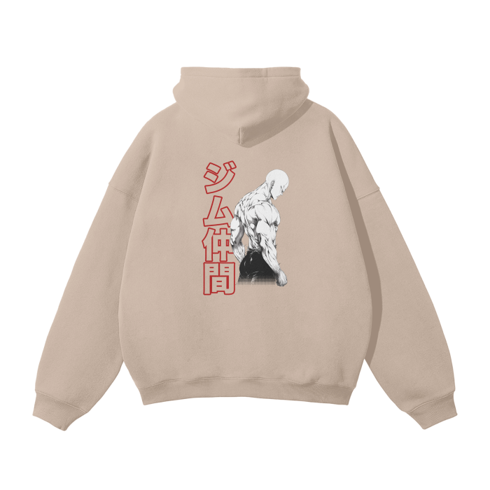 Gymbro One Punsh Man Pumpcover Hoodie__Beige__Gymbro Clothing