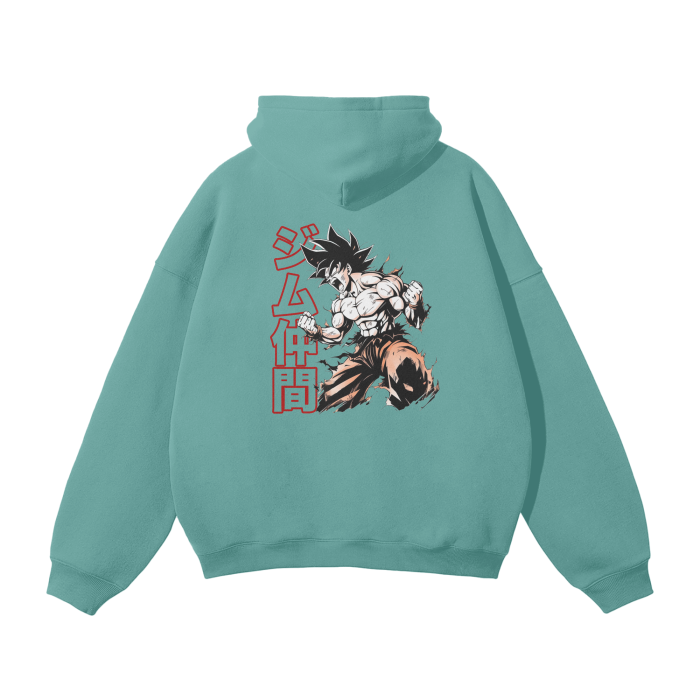 Gymbro Son Goku Pumpcover Hoodie__Turquoise__Gymbro Clothing