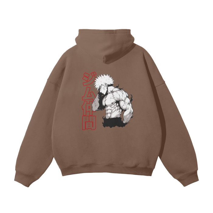 Gymbro Naruto Pumpcover Hoodie__Light Brown__Gymbro Clothing