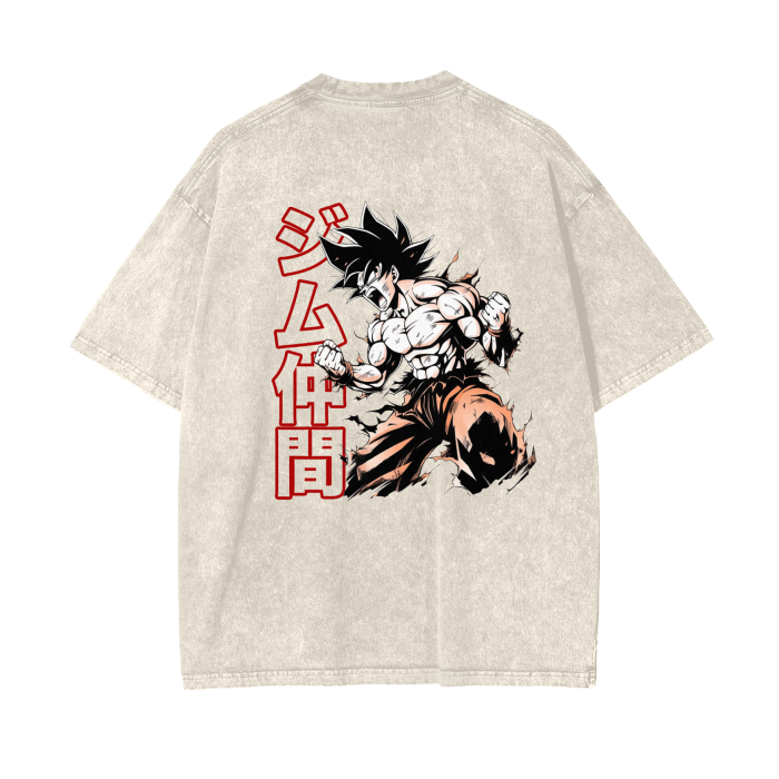 Gymbro Son Goku Pumpcover Shirt__Off White__Gymbro Clothing