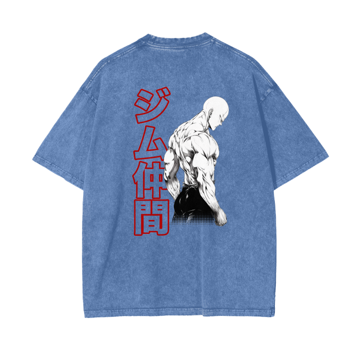 Gymbro One Punsh Man Pumpcover Shirt__Light Blue__Gymbro Clothing