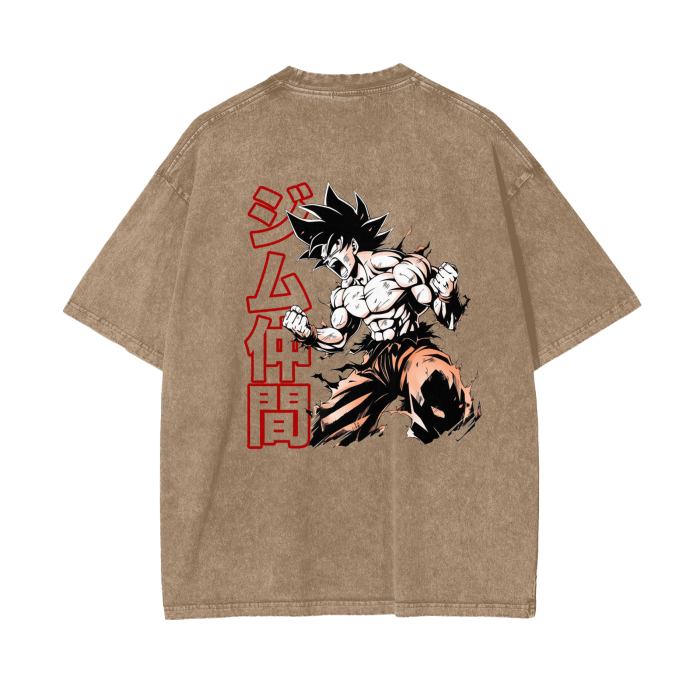 Gymbro Son Goku Pumpcover Shirt__Light Brown__Gymbro Clothing