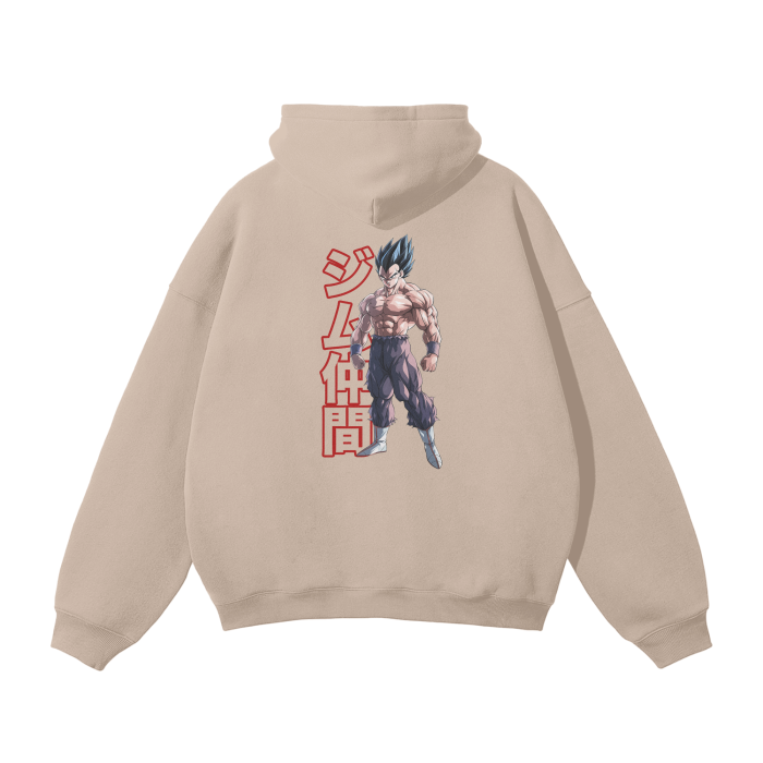 Gymbro Vegeta Pumpcover Hoodie__Beige__Gymbro Clothing