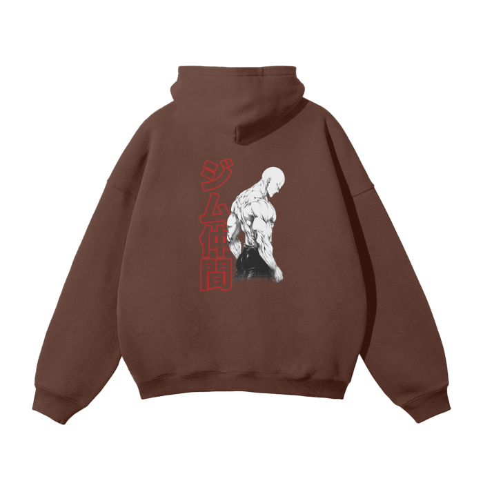 Gymbro One Punsh Man Pumpcover Hoodie__Dark Brown__Gymbro Clothing