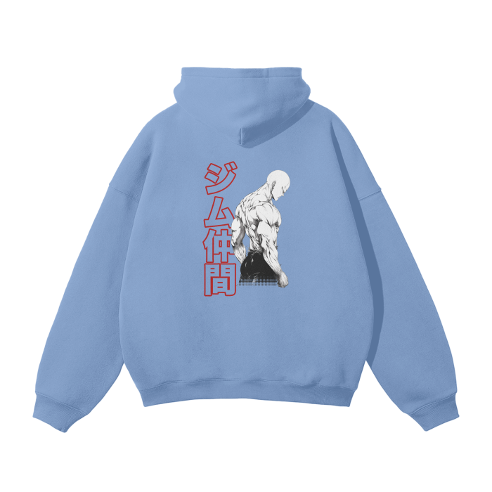 Gymbro One Punsh Man Pumpcover Hoodie__Baby Blue__Gymbro Clothing