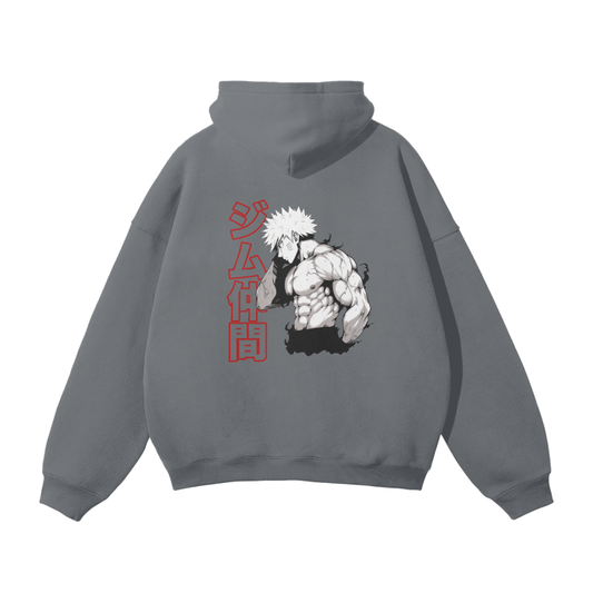 Gymbro Naruto Pumpcover Hoodie__Gray__Gymbro Clothing