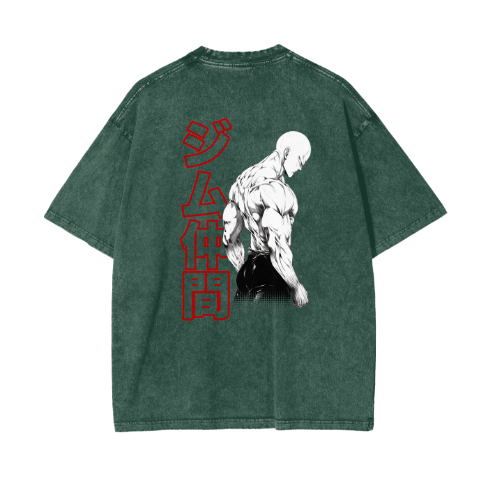 Gymbro One Punsh Man Pumpcover Shirt__Green__Gymbro Clothing