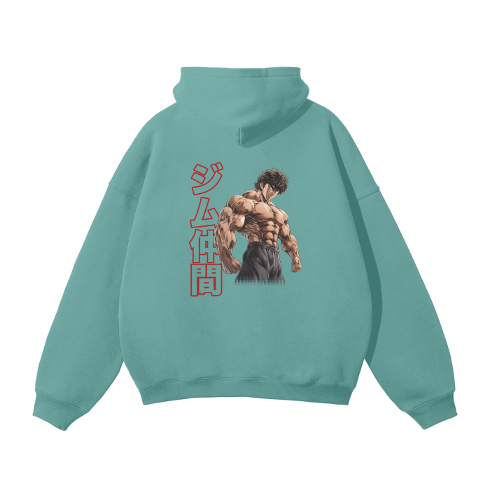 Gymbro Baki Pumpcover Hoodie__Turquoise__Gymbro Clothing