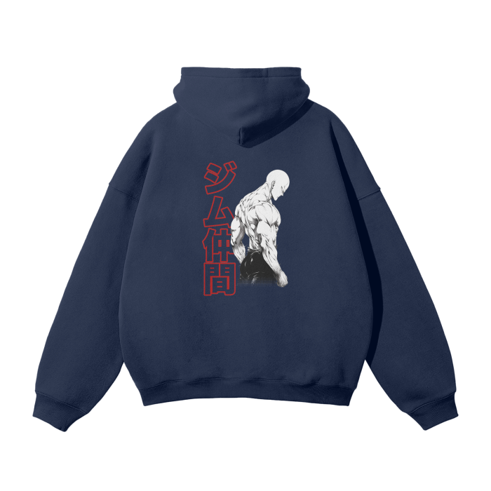 Gymbro One Punsh Man Pumpcover Hoodie__Navy Blue__Gymbro Clothing