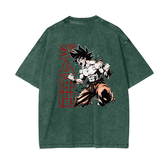 Gymbro Son Goku Pumpcover Shirt__Green__Gymbro Clothing