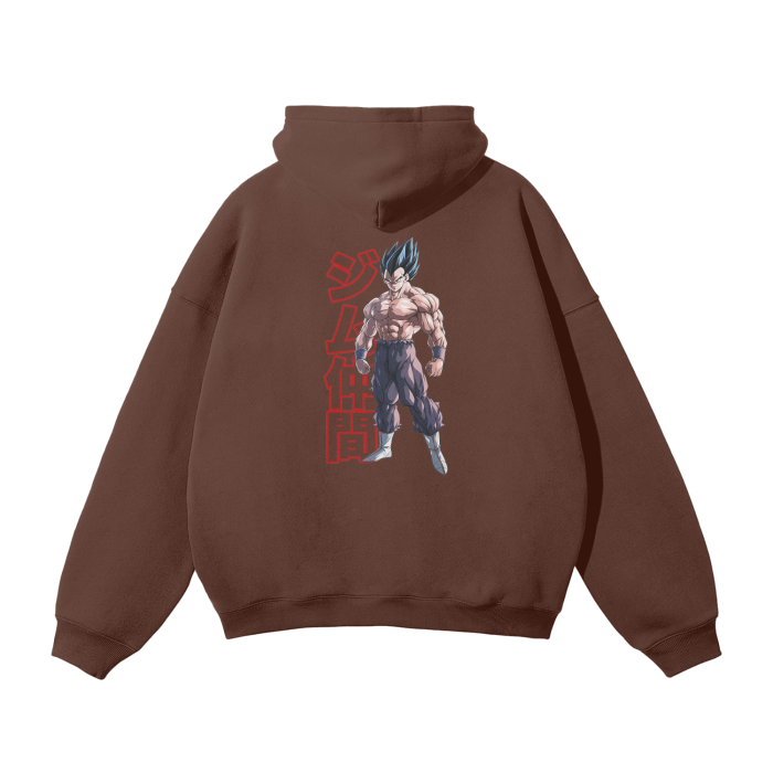 Gymbro Vegeta Pumpcover Hoodie__Dark Brown__Gymbro Clothing