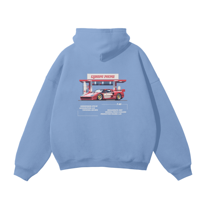 Gymbro F40 Pumpcover Hoodie__Baby Blue__Gymbro Clothing