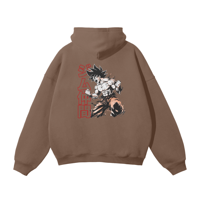 Gymbro Son Goku Pumpcover Hoodie__Light Brown__Gymbro Clothing