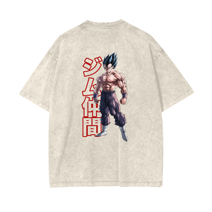 Gymbro Vegeta Pumpcover Shirt__Off White__Gymbro Clothing