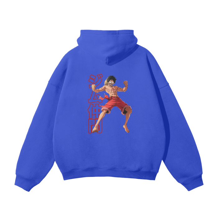 Gymbro Luffy Pumpcover Hoodie__Blue__Gymbro Clothing