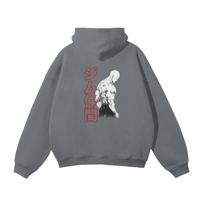 Gymbro One Punsh Man Pumpcover Hoodie__Gray__Gymbro Clothing