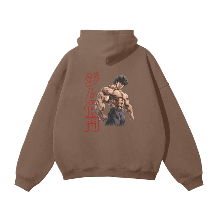 Gymbro Baki Pumpcover Hoodie__Light Brown__Gymbro Clothing