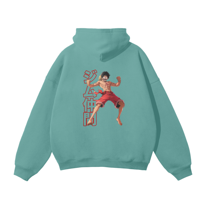 Gymbro Luffy Pumpcover Hoodie__Turquoise__Gymbro Clothing