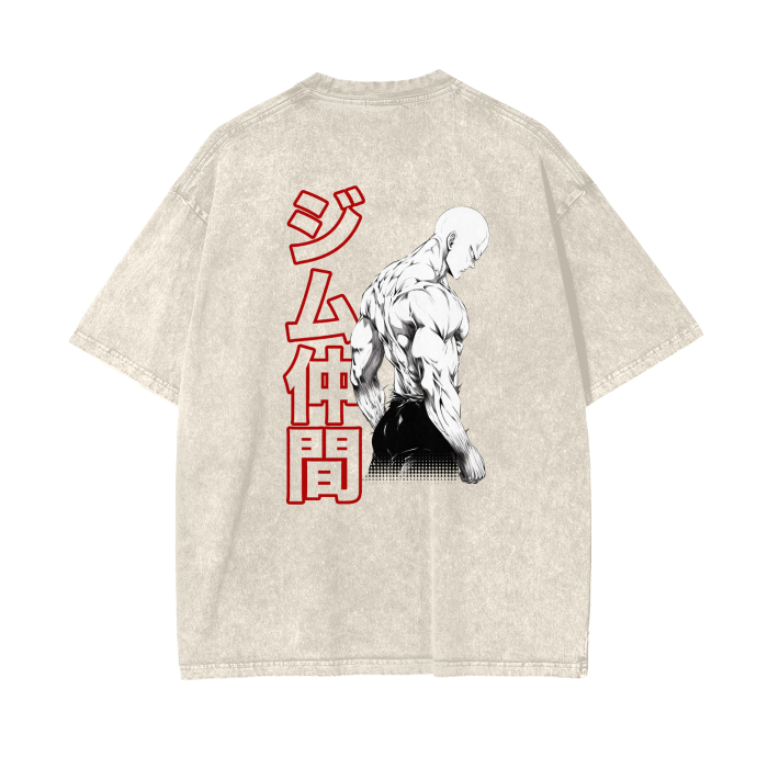 Gymbro One Punsh Man Pumpcover Shirt__Off White__Gymbro Clothing